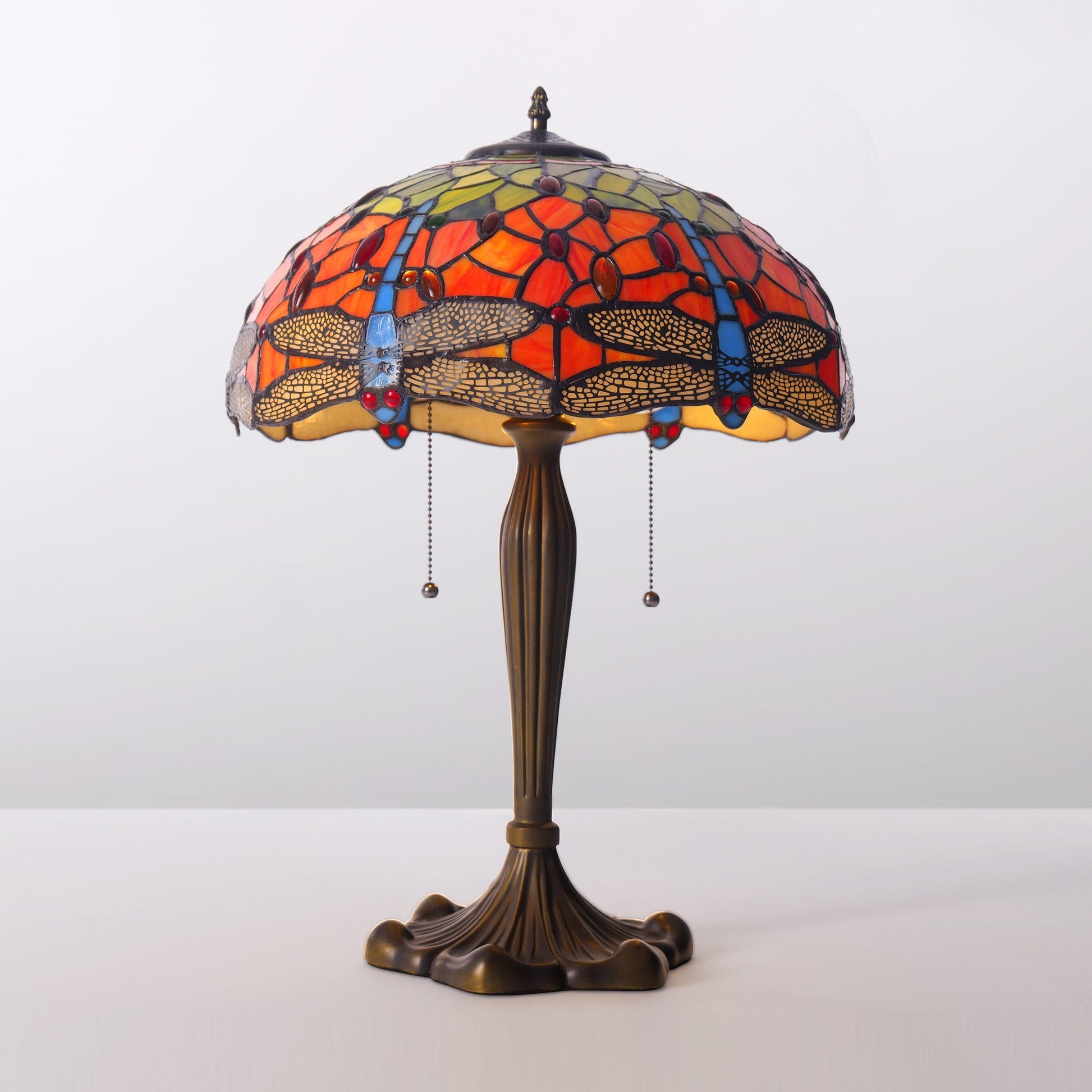 Luminara | Elegant Handcrafted Stained Glass Dragonfly Table Lamp 5