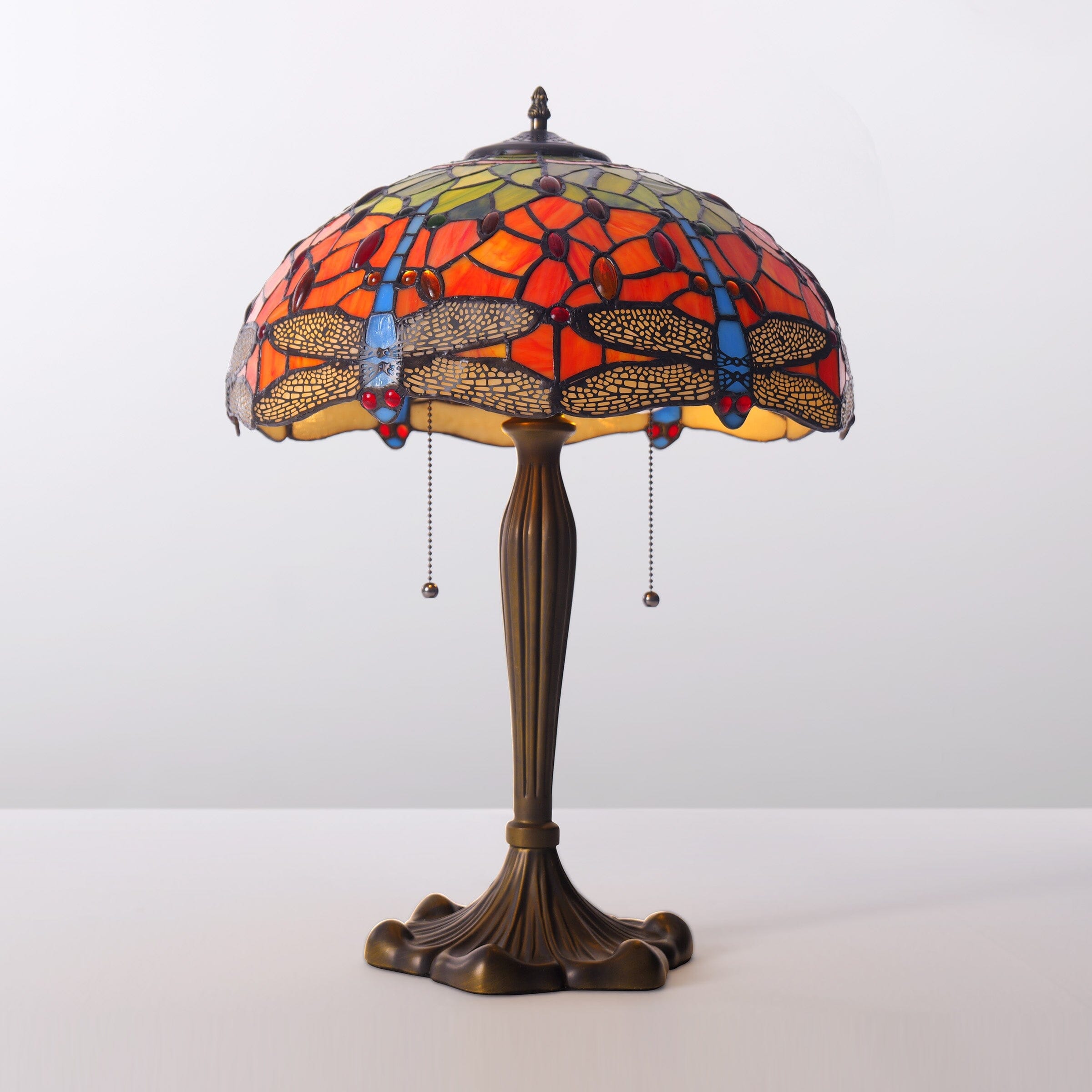 Luminara | Elegant Handcrafted Stained Glass Dragonfly Table Lamp 5