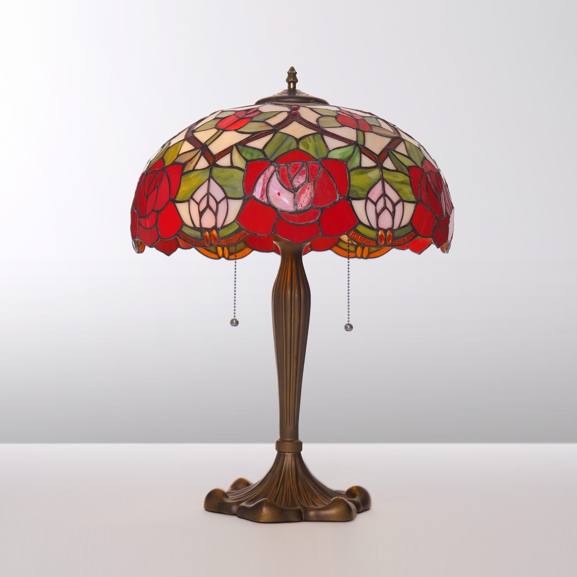 RoseGlass | Elegant Handcrafted Stained Glass Table Lamp 11