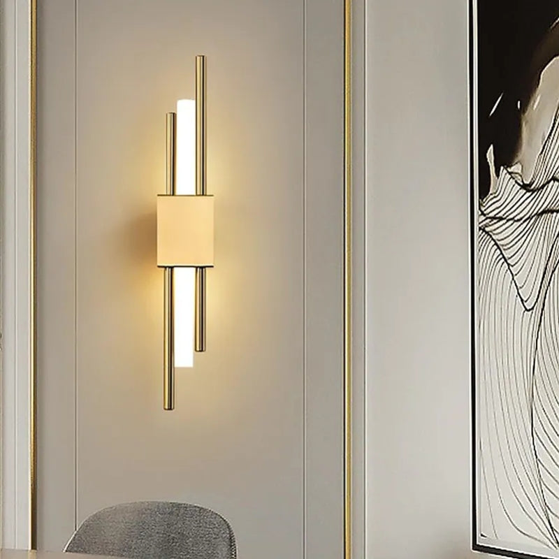 Freyza | Applique murale d’intérieur moderne Dune noire et dorée – chambre et salon modernes