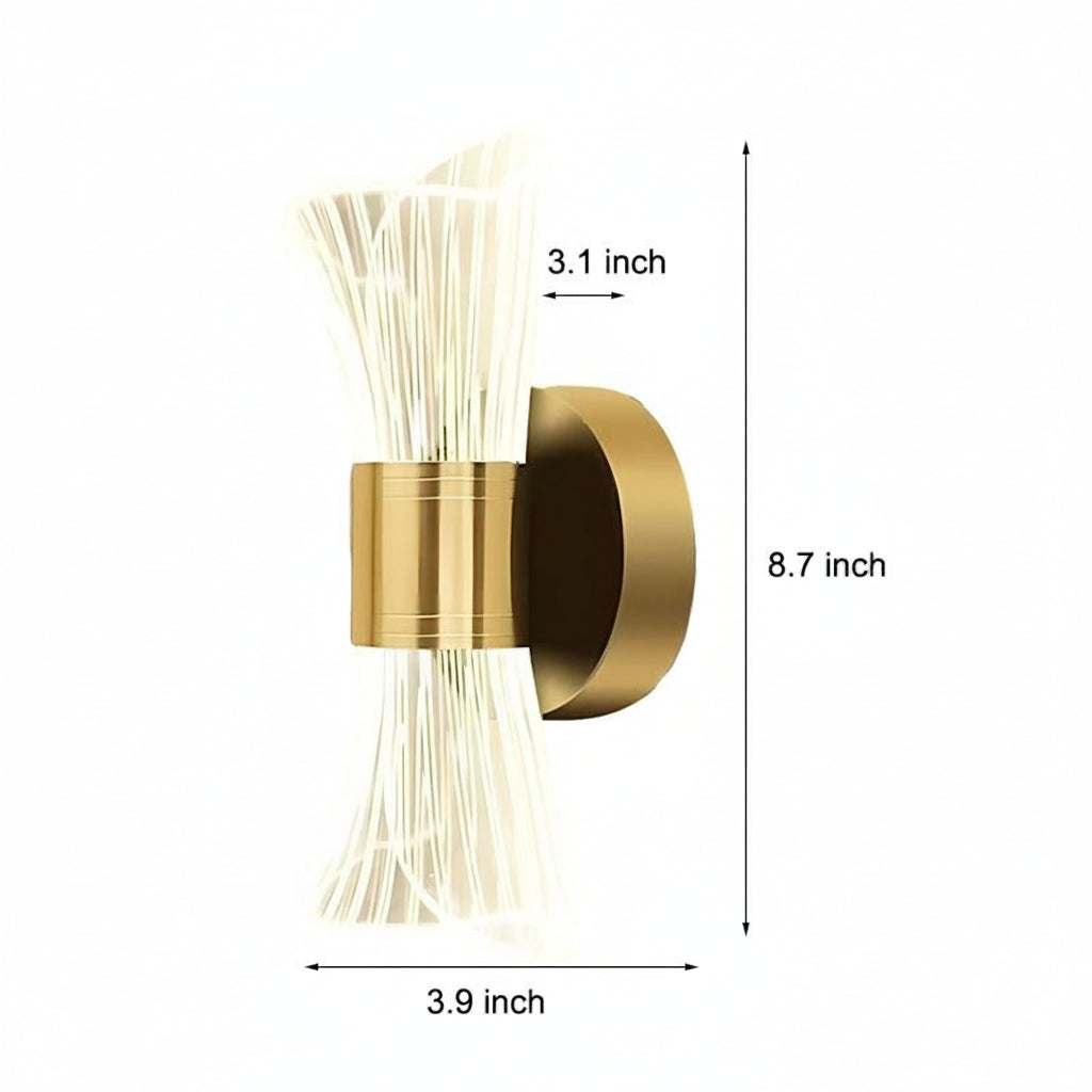 Freyza - LED Wall Sconce Trumpet Shape Up Down Acrylic Metal 10W 22cm / 9in 3-Color Dimmable