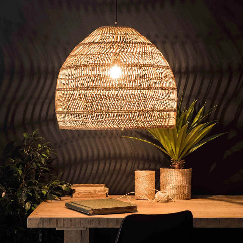 Freyza | Lian Rattan-Bambus-Rattan-Pendelleuchte – Küche, Esszimmer