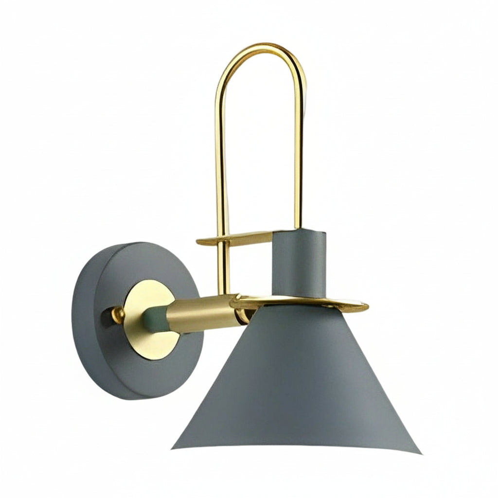 Freyza - LED Wall Sconce Light – Modern Nordic Horn Iron Brass (37x20cm / 14.5x7.8in)