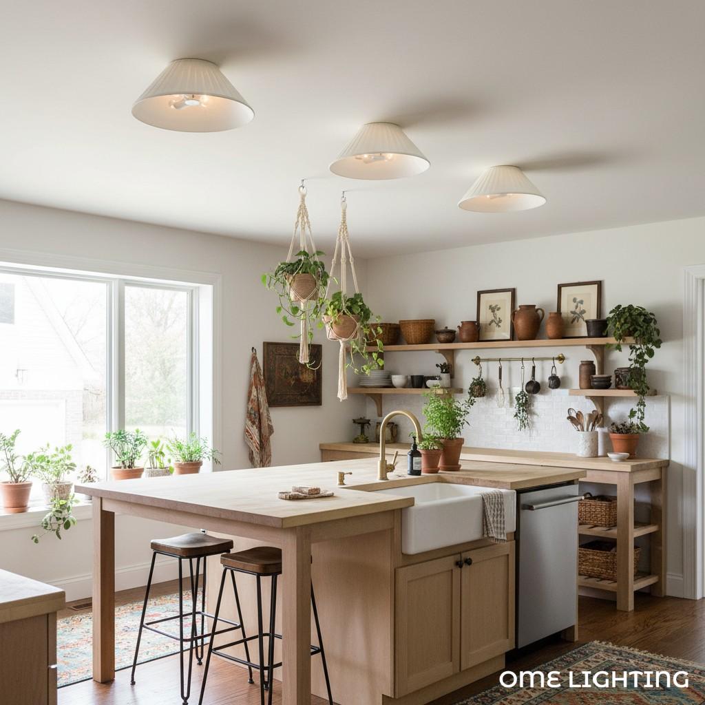 Freyza | Leinen-Deckenleuchte – Schlafzimmer Wohnzimmer