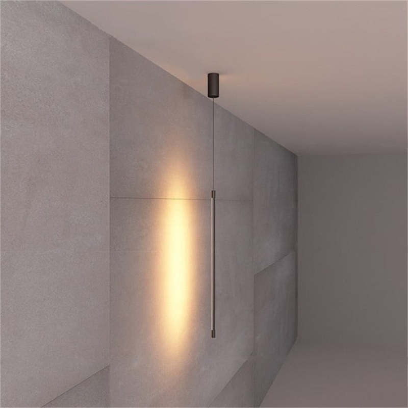 Freyza | Erix luminaire suspendu linéaire noir minimaliste – cuisine minimaliste, salle à manger