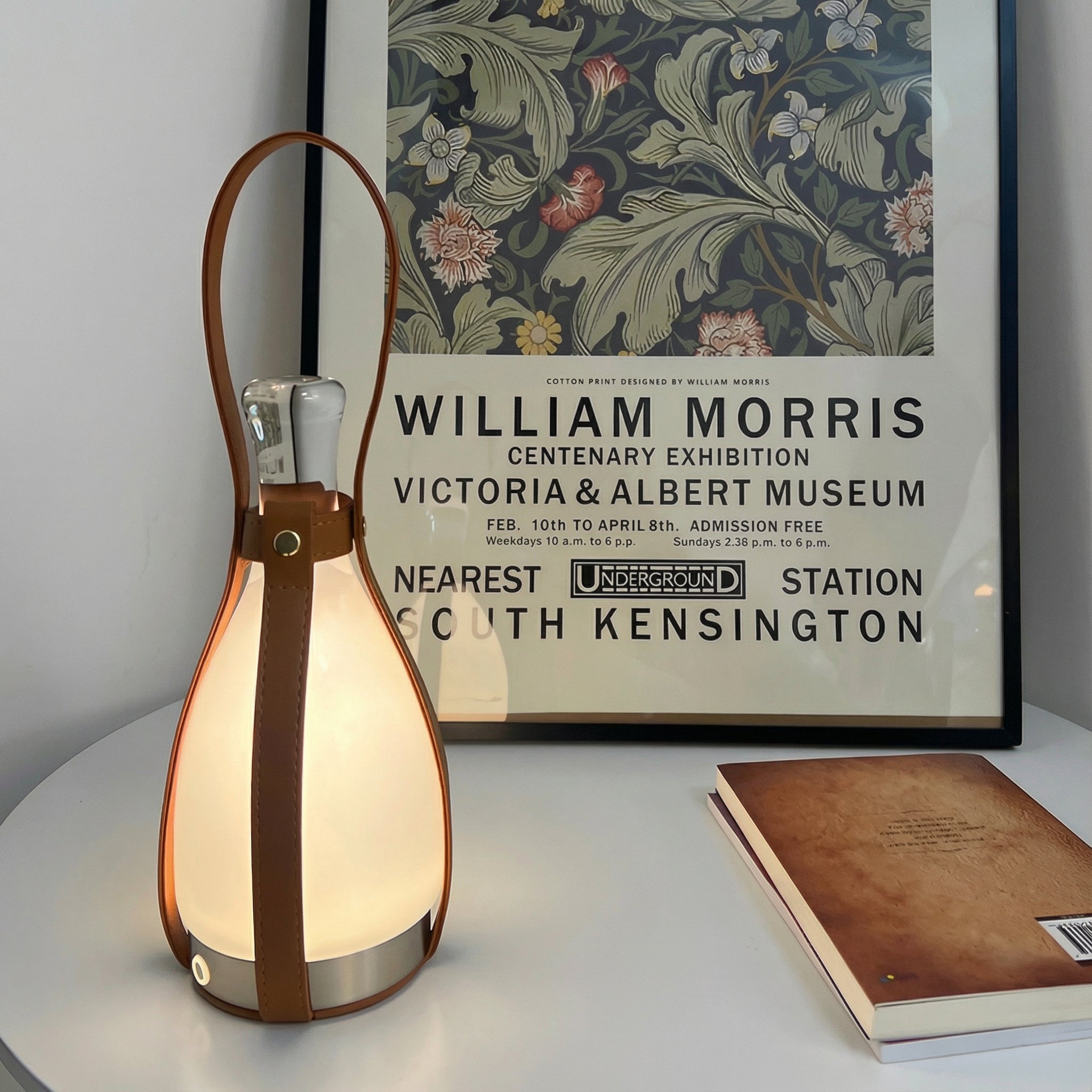 Freyza - LED Table Lamp Lantern Mid-Century Cordless Rechargeable 30cm / 11.8in