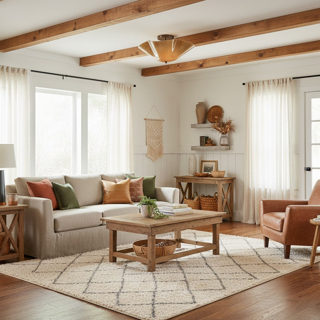 Freyza | Glass Ceiling Light – Bedroom Living Room