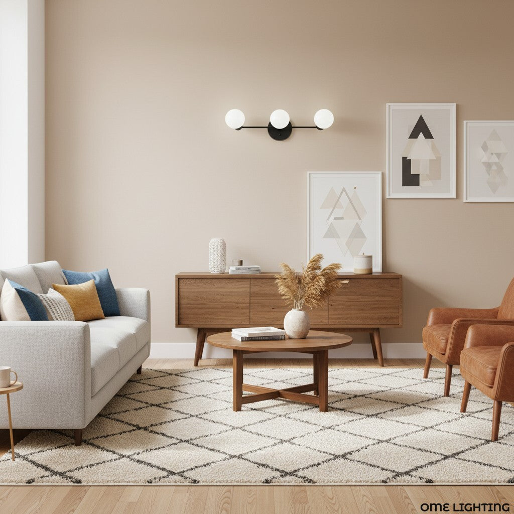 Freyza | 3-Light Glass Wall Sconce – Mid-Century Living Room Hallway
