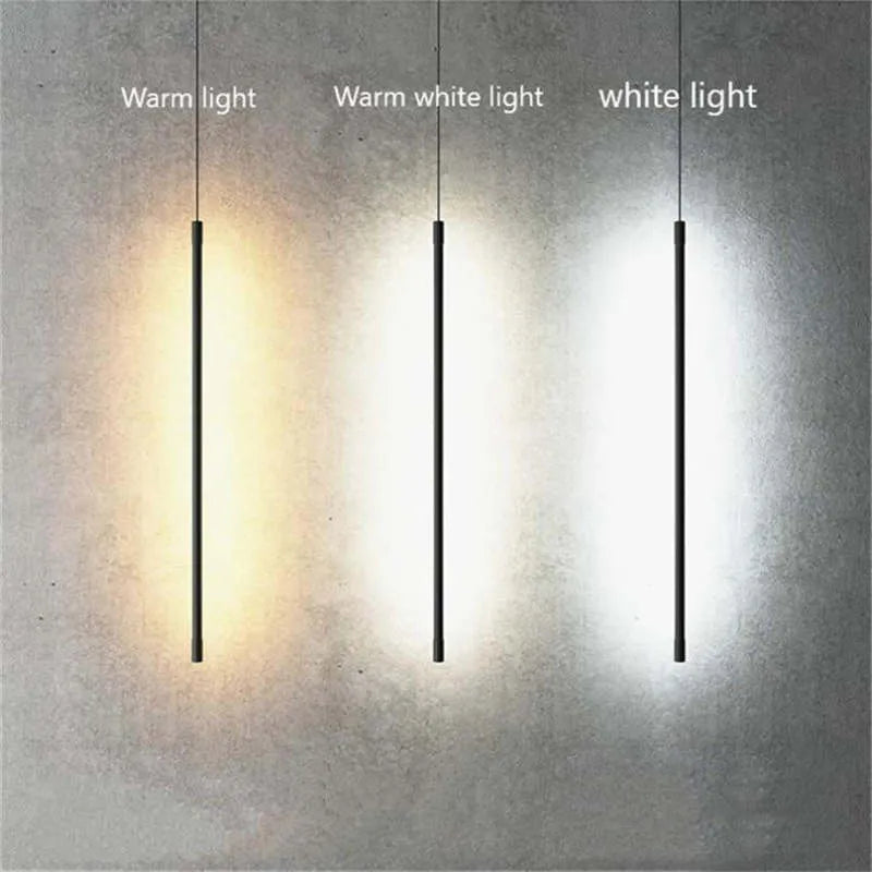 Freyza | Erix luminaire suspendu linéaire noir minimaliste – cuisine minimaliste, salle à manger