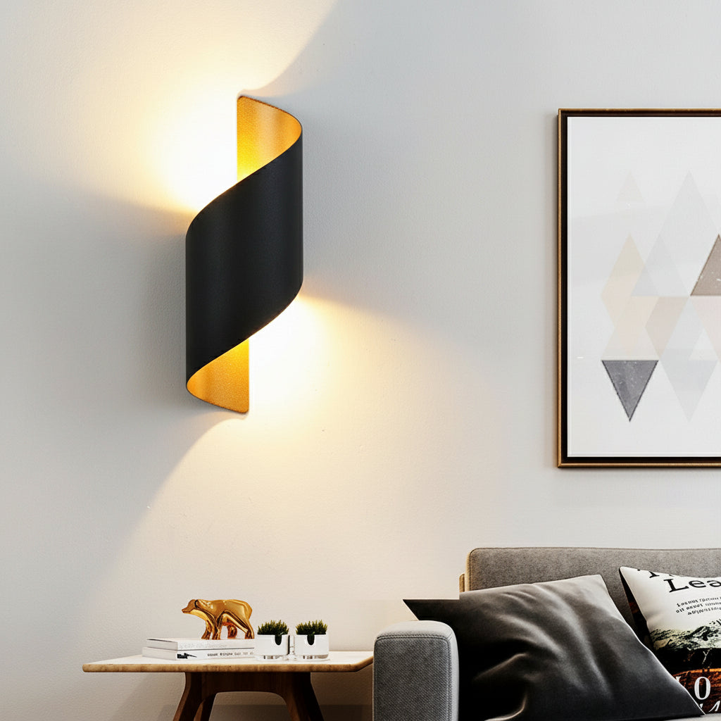 Freyza - Spiral-LED-Wandleuchte – wasserdichtes Aluminium mit zweiseitigem Licht 10W (Innen/Außen)