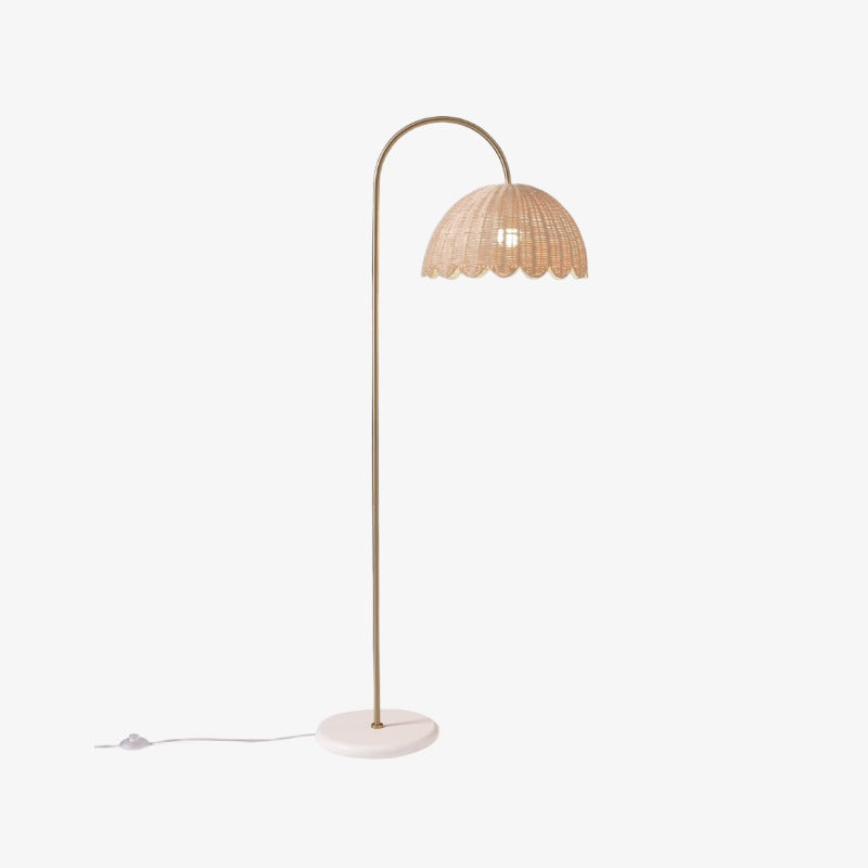 Freyza | Rattan Wood Floor Lamp – Living Room Bedroom