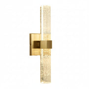 Freyza - Crystal Wall Sconce Bubble Cylinder Gold LED 40cm / 16in Up Down Hallway Light