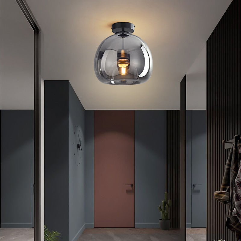 Freyza | Plafonnier semi-encastré en verre Rhea – chambre, couloir, cuisine