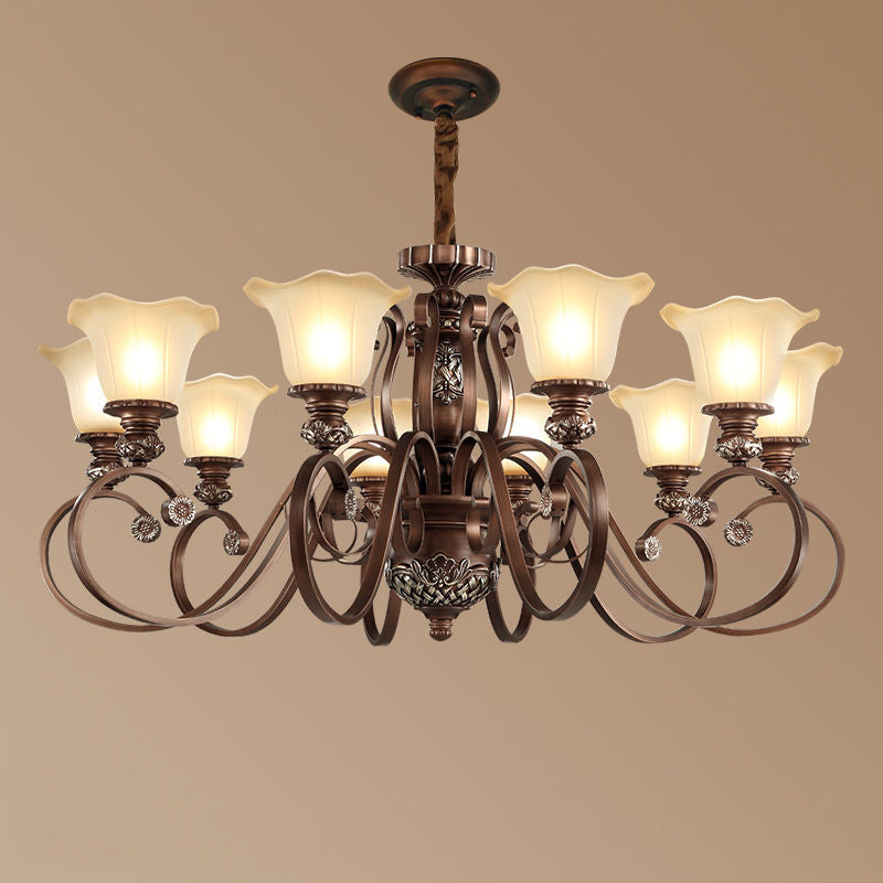 Freyza | Arisha Retro Flower Glass Pendant Light – Retro Kitchen Dining Room
