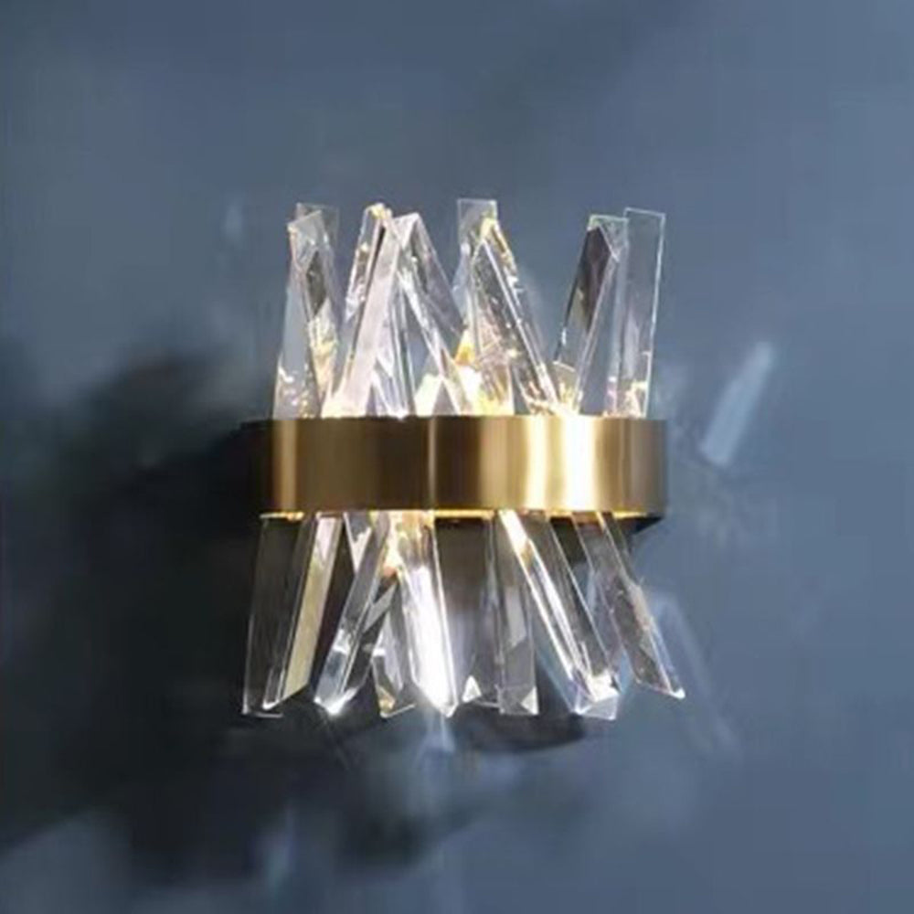 Freyza | Applique murale d’intérieur en cristal doré – chambre et salon