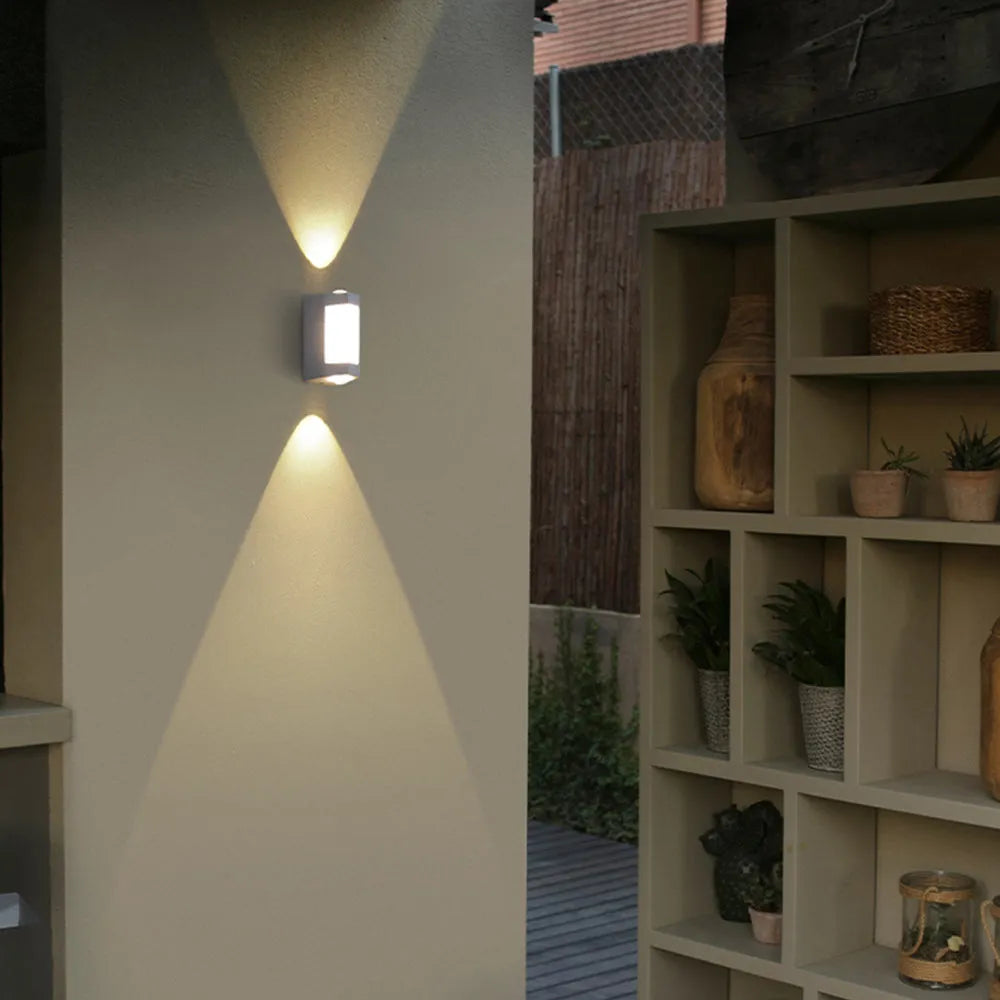 Freyza | Marve Nordic Down Black White Outdoor Wall Light – Nordic Garden Porch Exterior