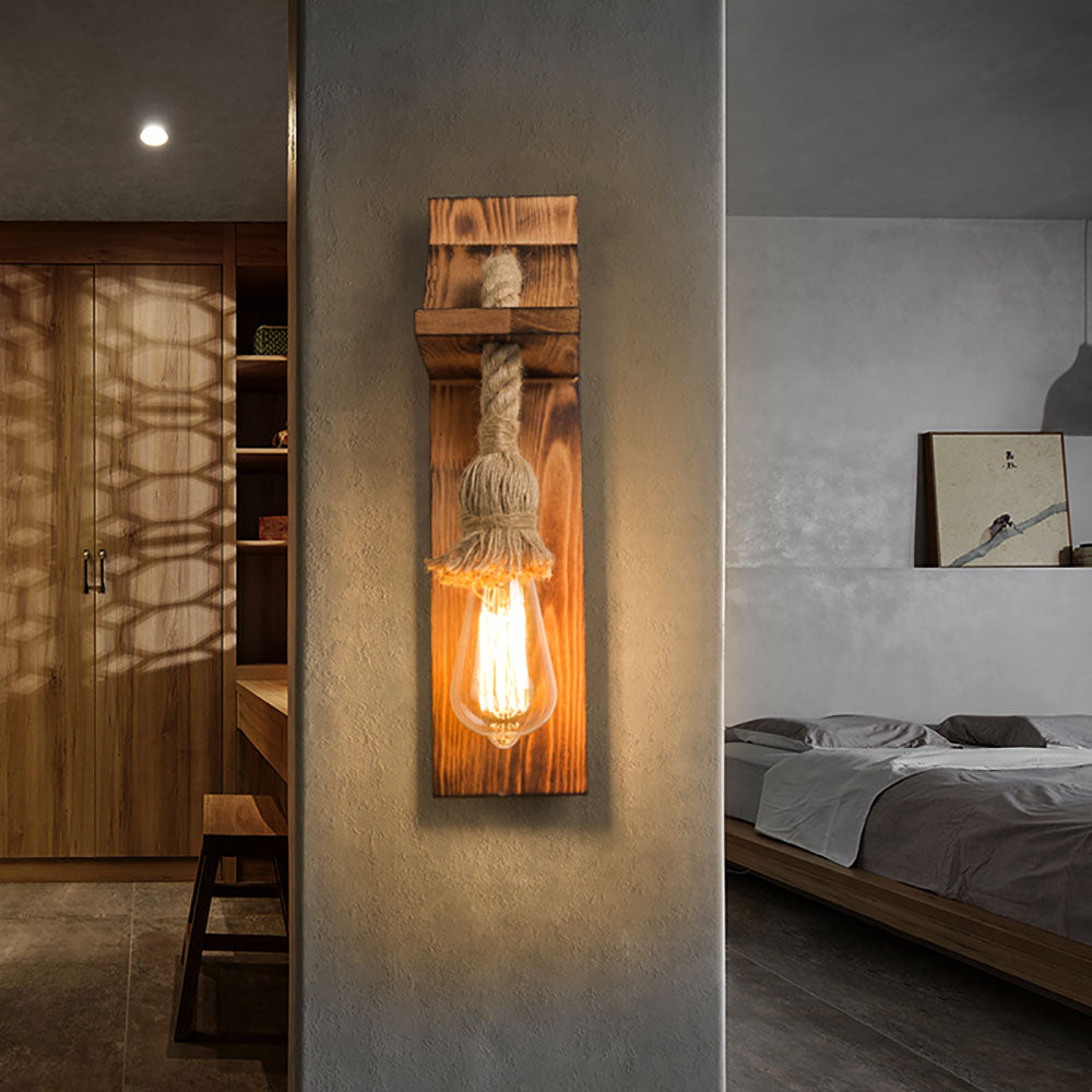 Freyza | Applique murale intérieure en bois – Chambre et salon vintage