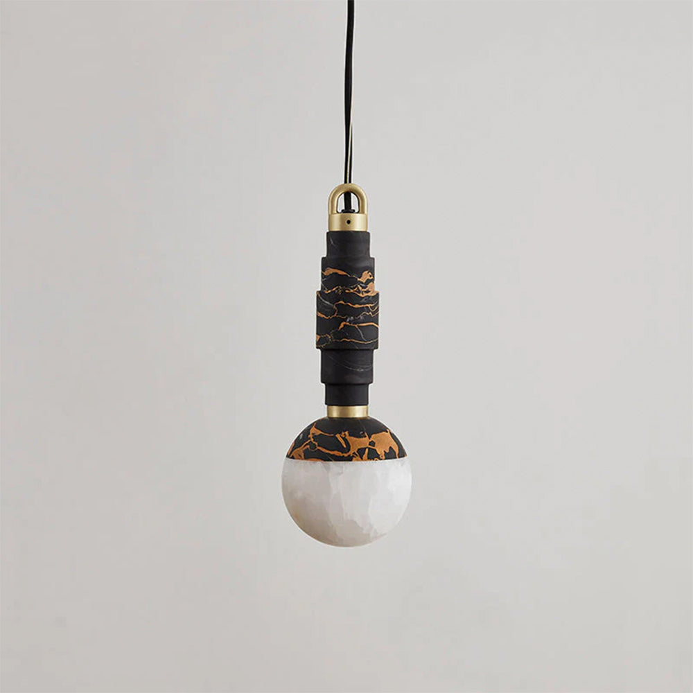 Freyza | Vevinir Marble Alabaster Marble Pendant Light – Kitchen Dining Room