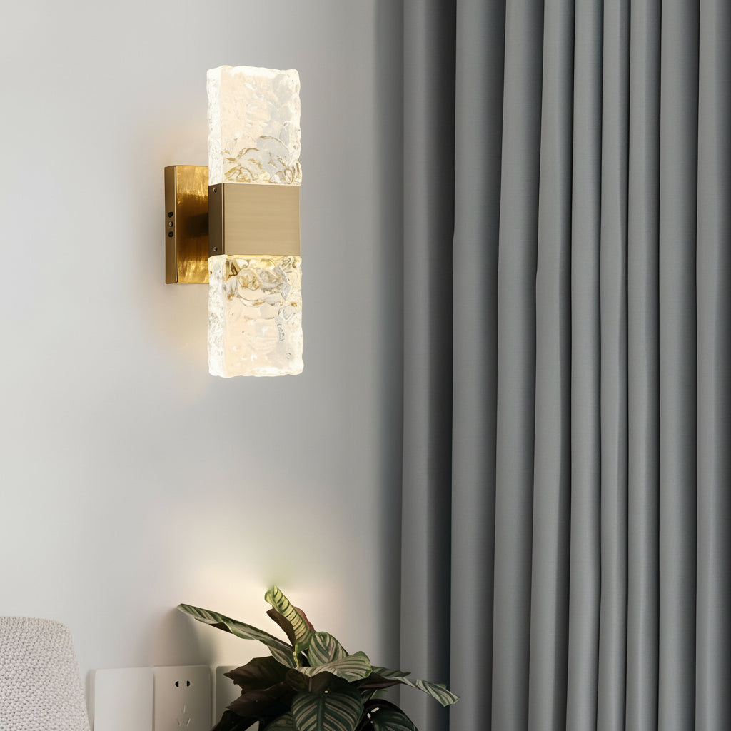 Freyza - Crystal Wall Sconce | Water Ripple Up Down Metal LED 30cm / 12in Modern Art Decor Light