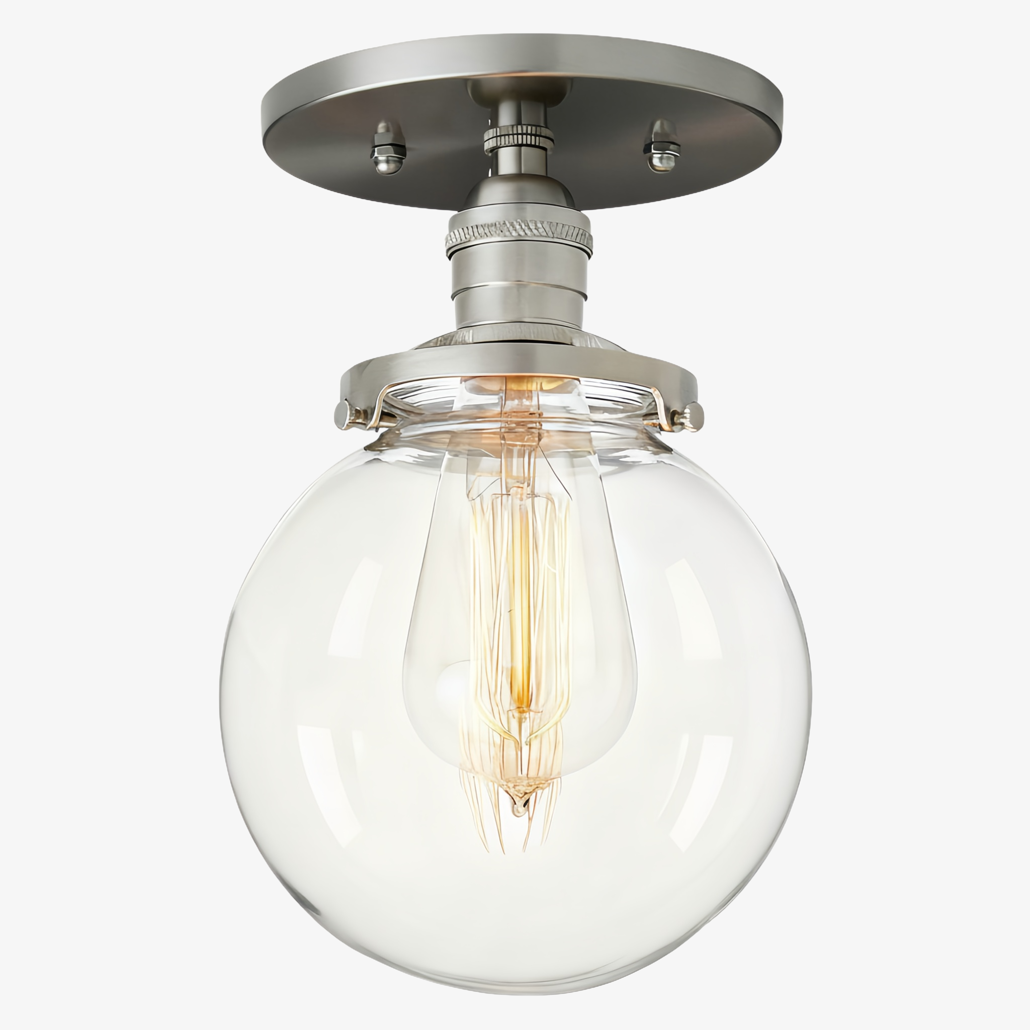 Freyza | Glass Globe Ceiling Light – Retro Bedroom Hallway