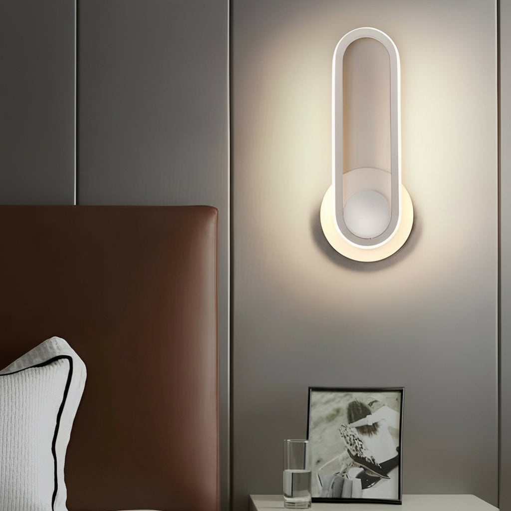 Freyza - Modern 330° Rotatable LED Nordic Wall Lamp – Adjustable Rounded Rectangular Sconce (Gold/Black/White)