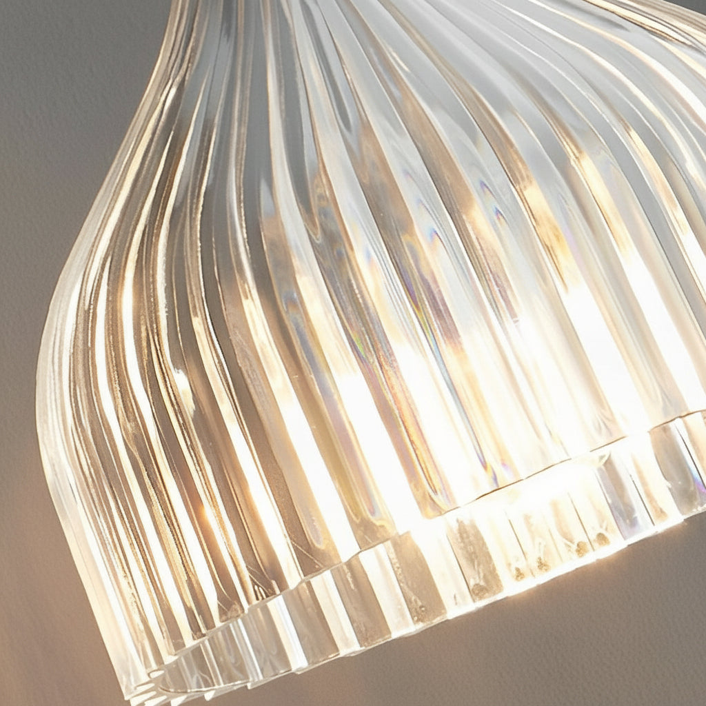 Freyza - LED Wall Sconce Light – Modern Nordic Pleated Iron PS (24x14cm / 9.4x5.3in)