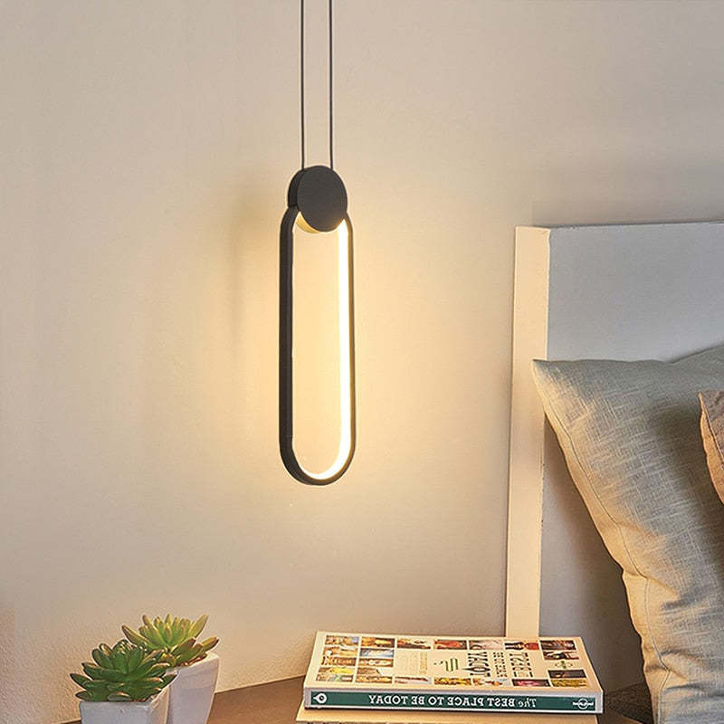 Freyza | Doria Suspension LED moderne noire et blanche – Cuisine moderne, salle à manger