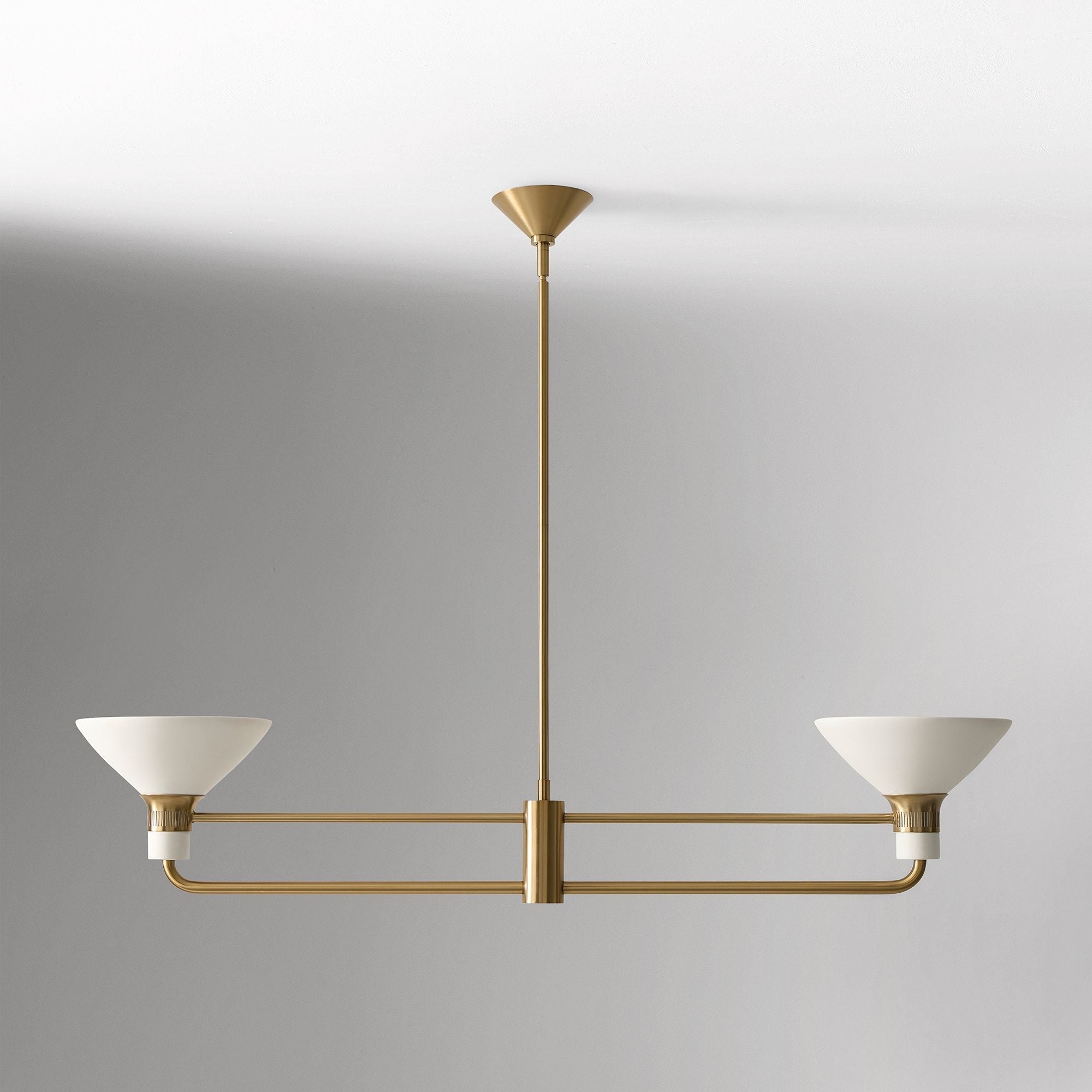 Freyza | 2-Light Linear Chandelier – Modern Kitchen Island Dining Room