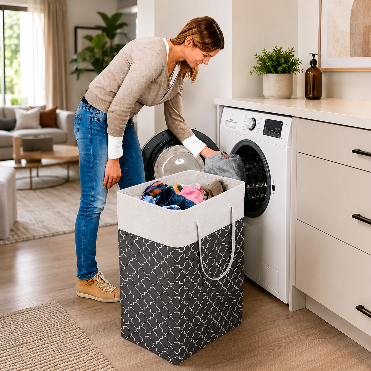 Lauva 75L Waterproof Foldable Laundry Basket