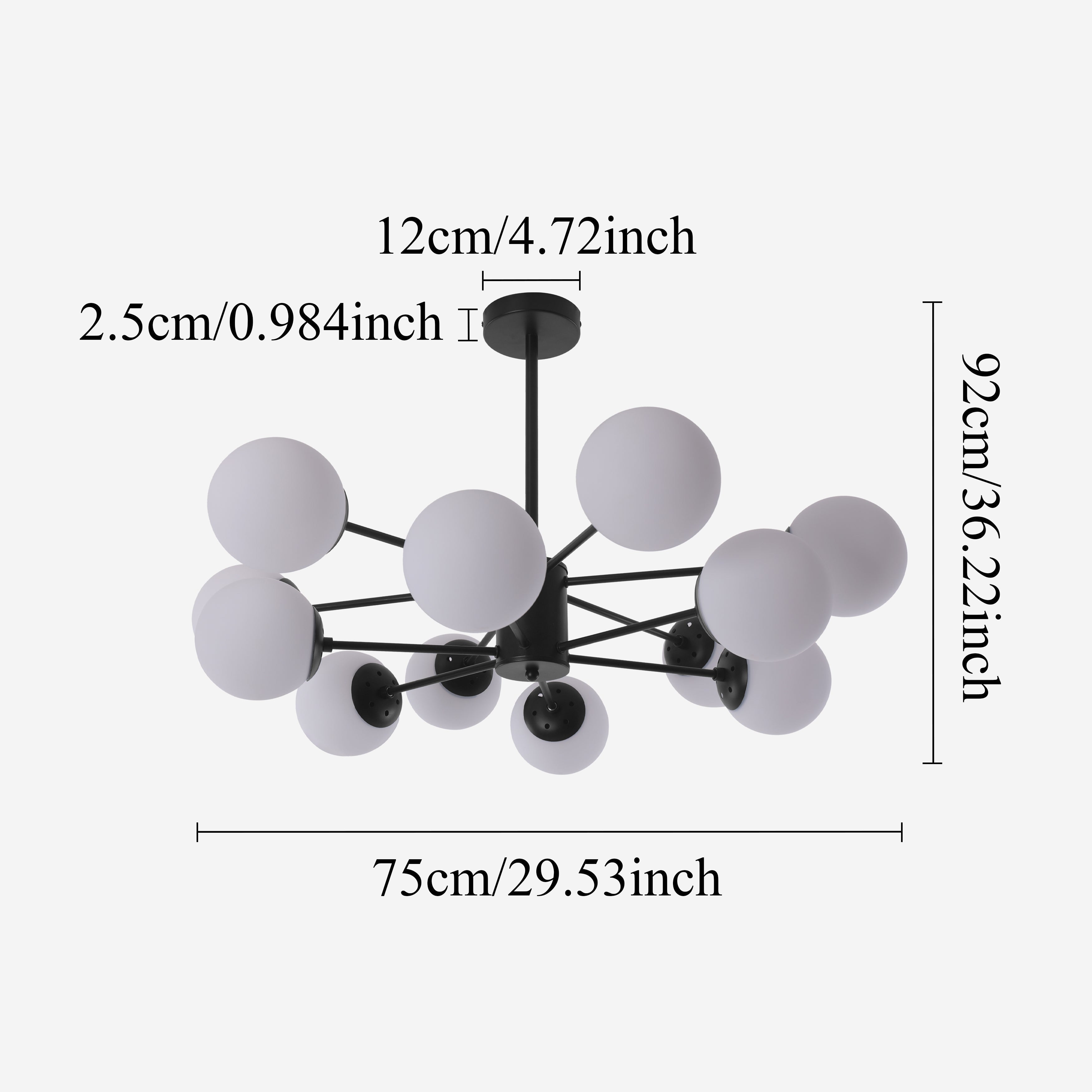 Freyza - Lightsin Cumulus - Modern Metal Chandelier Tubular Design Chandelier with LED White Shade