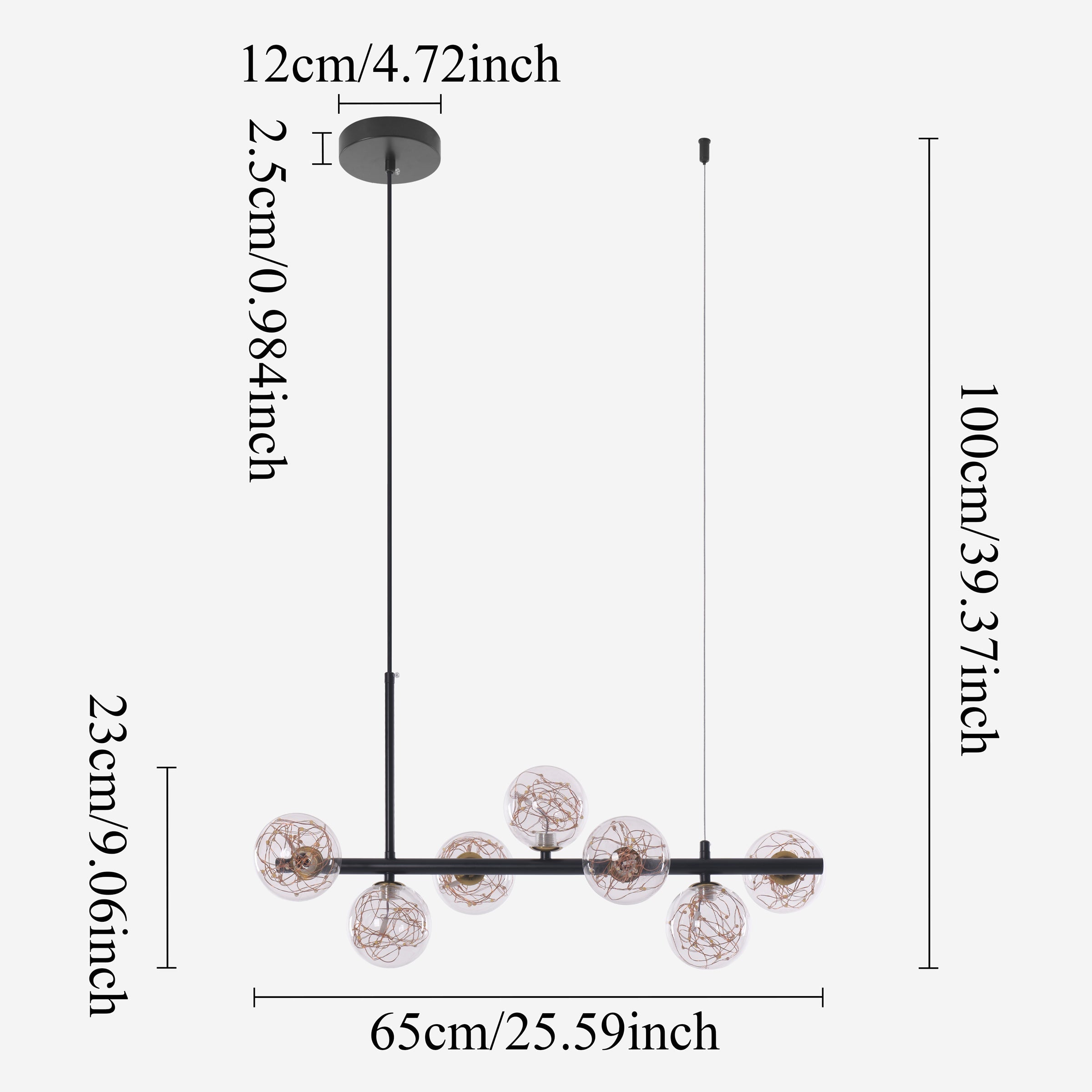 Freyza - Lightsin Cumulus - Modern Metal Chandelier with LED Starry Sky Effect