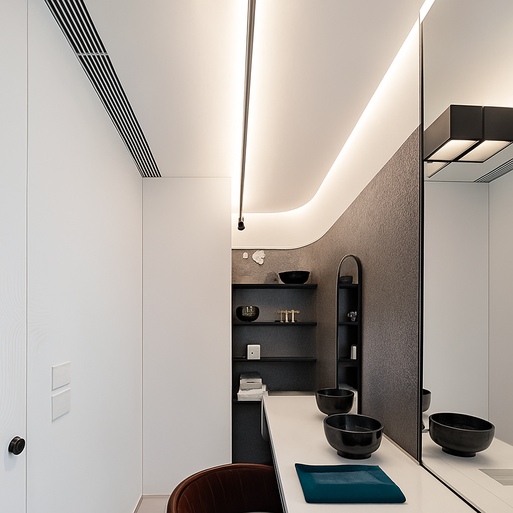 Modern Linear LED Belt Pendant Light | Adjustable Strap Suspension