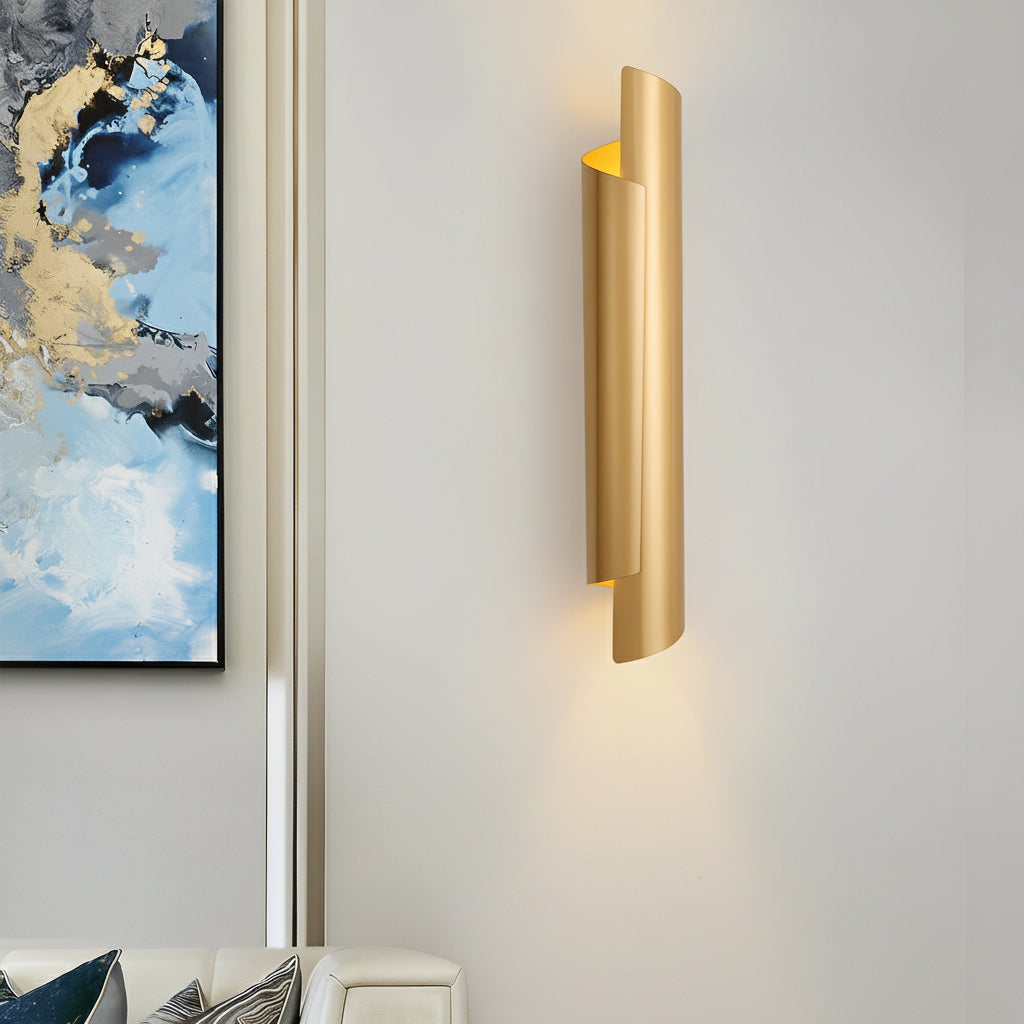 Freyza - Lineare Wandleuchte Bogen Metall LED 40cm / 16in Auf- und Abwärts Modernes Nachttischlicht