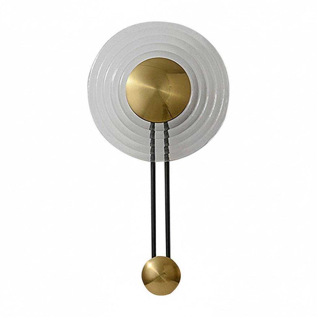 Freyza - Nordic Ripple Glass LED Wall Sconce – Modern Corrugated Circle Wall Light - Transparent/Amber