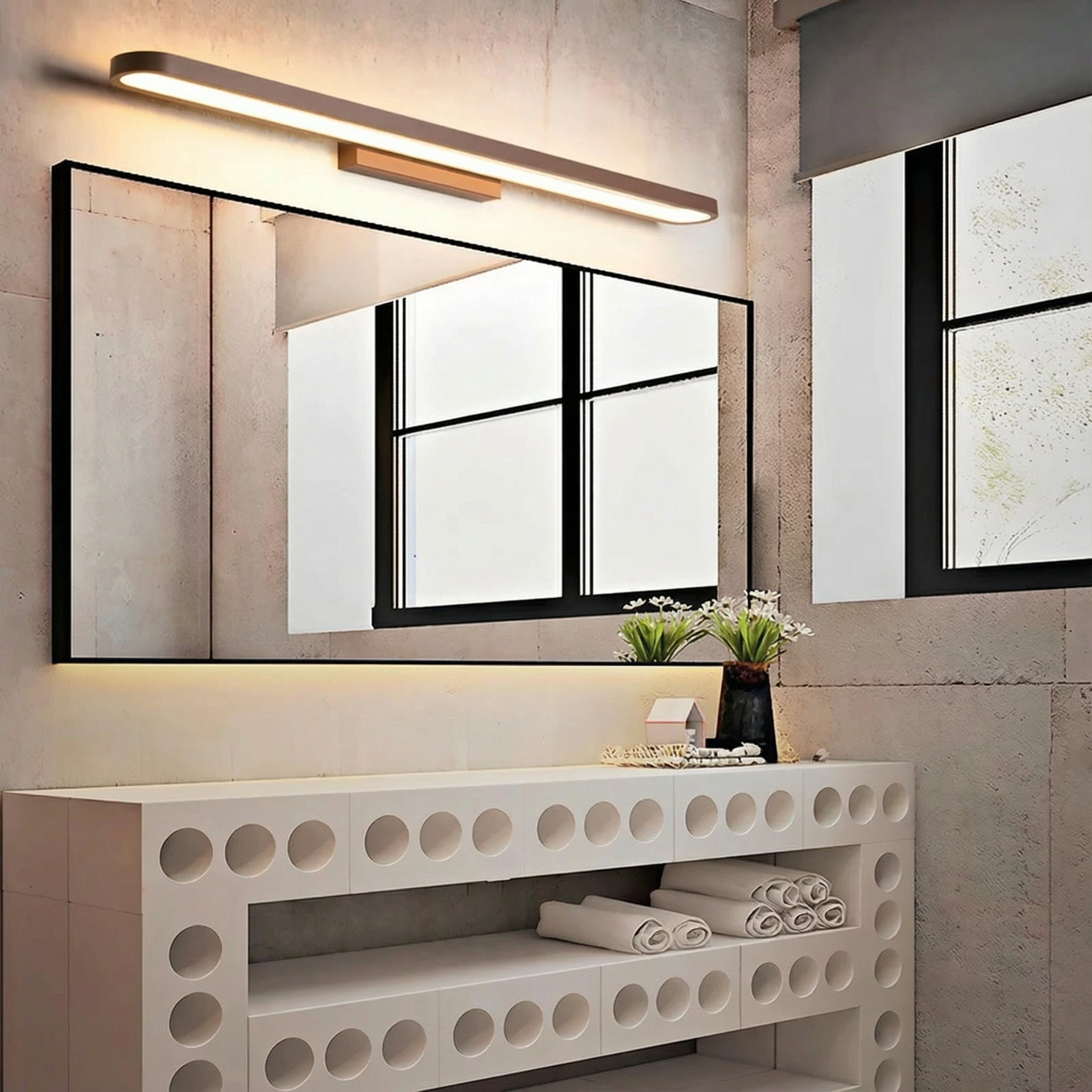 Freyza - LED Vanity Light Bar Annular Ring Linear Aluminum Sconce 40cm-100cm