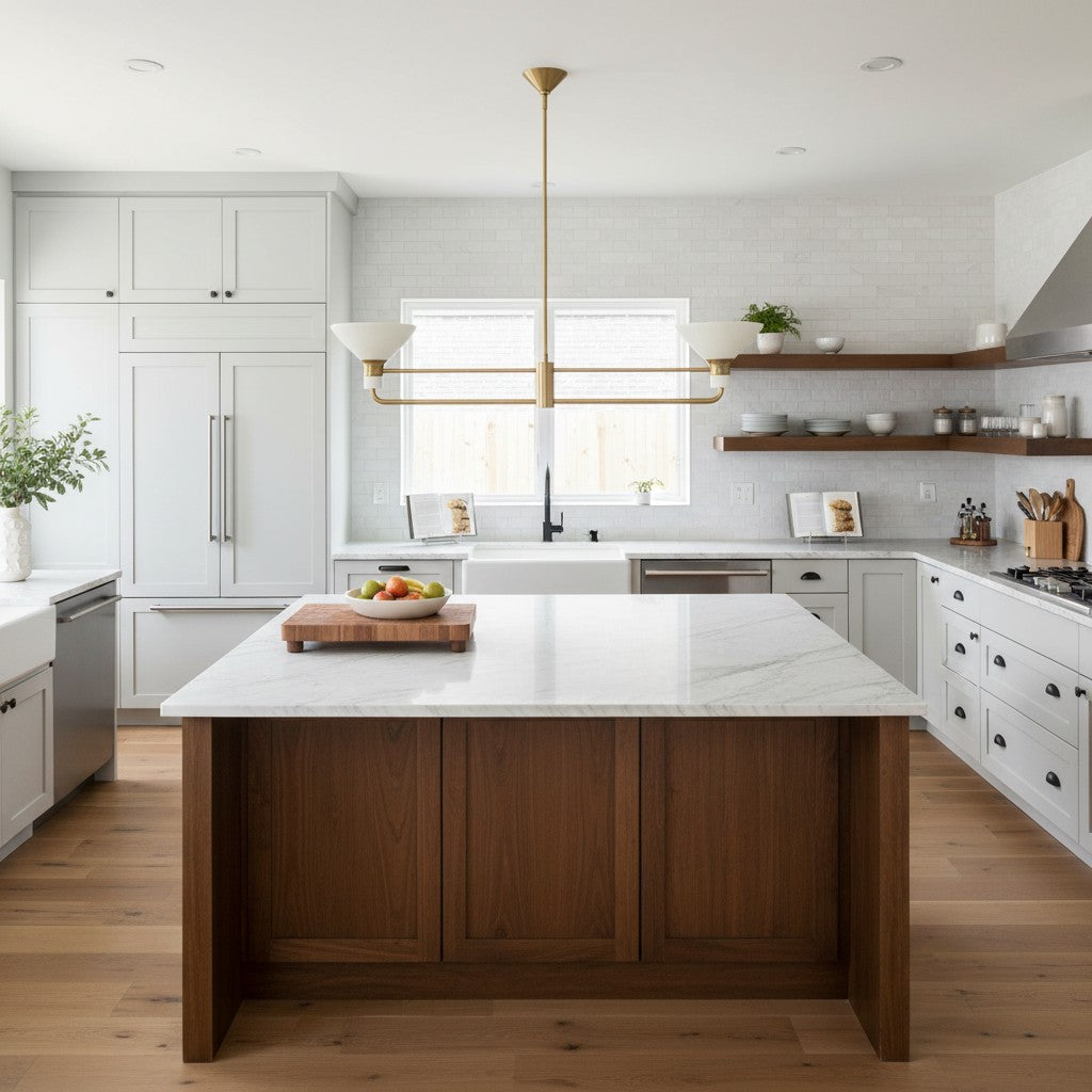 Freyza | 2-Light Linear Chandelier – Modern Kitchen Island Dining Room