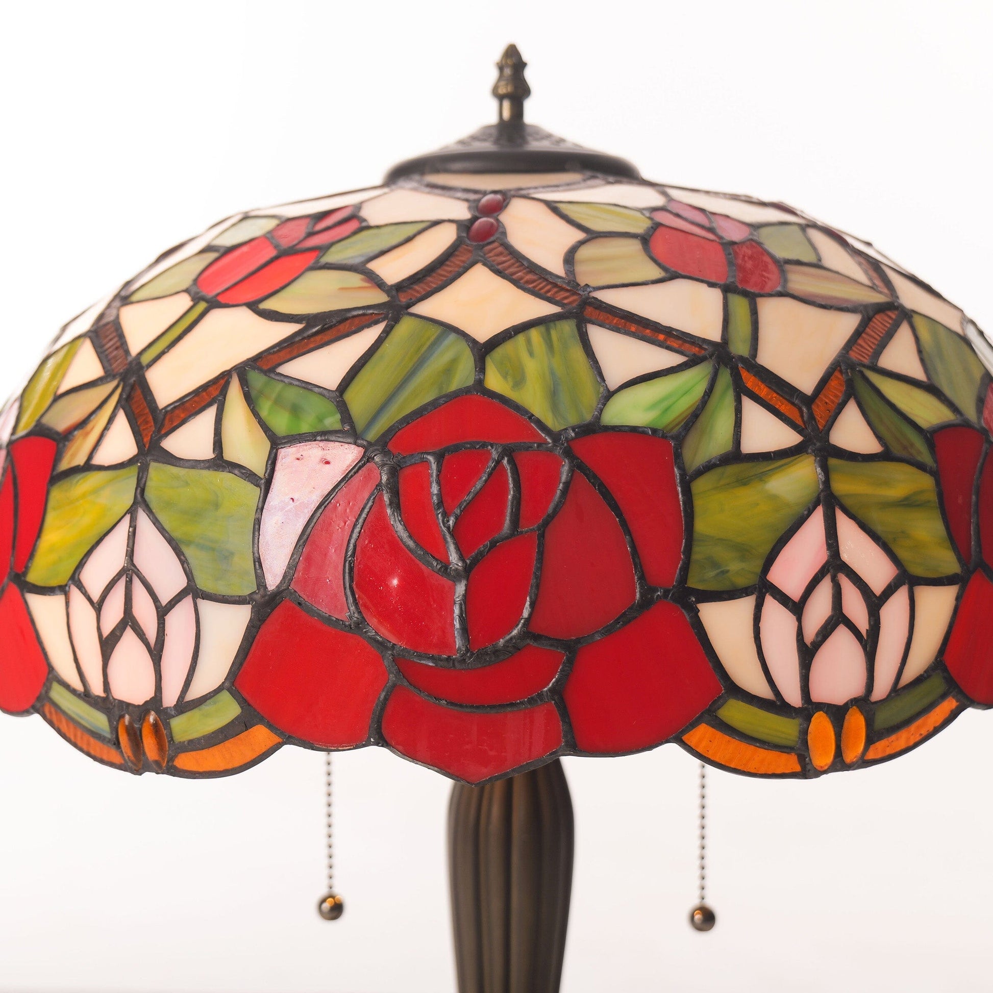 RoseGlass | Elegant Handcrafted Stained Glass Table Lamp 7