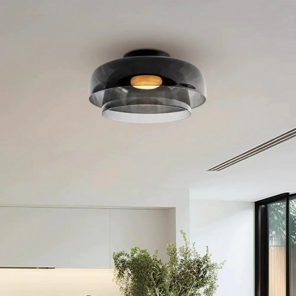 Freyza - Nordic Morandi Glass Bowl Shaped Ceiling Lamp S183