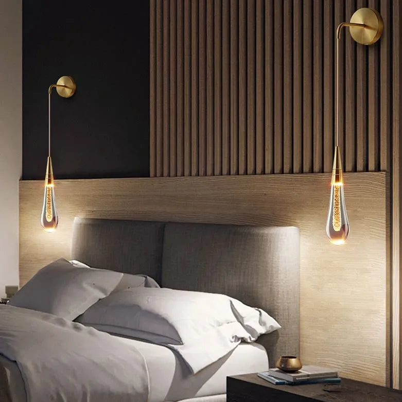 Freyza | Applique murale d’intérieur noir et or – Chambre et salon modernes