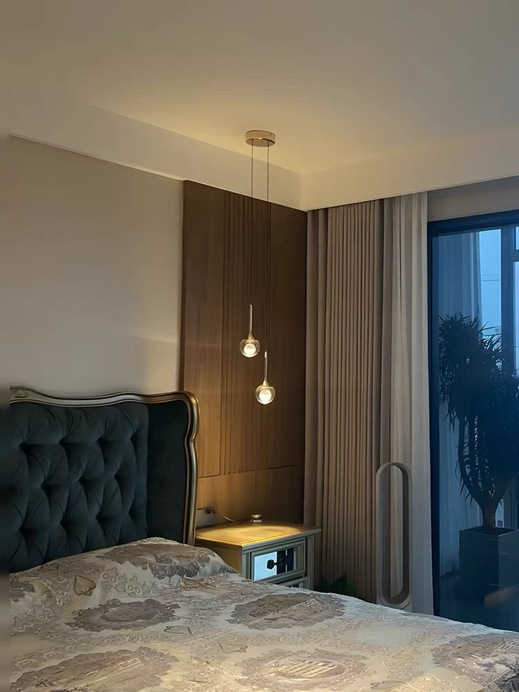 Freyza - Moon Clear Glass Ball Pendant Light