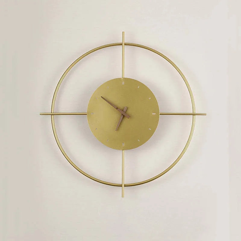 Freyza | Glint Modern Clock Black Gold Indoor Wall Light – Modern Bedroom Living Room