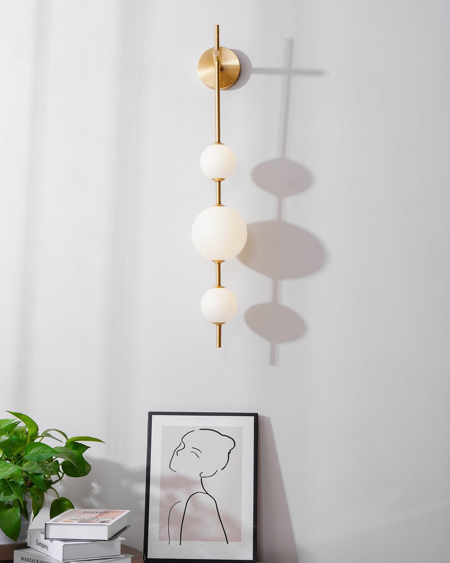 Freyza - Vertical Globe Wall Lamp