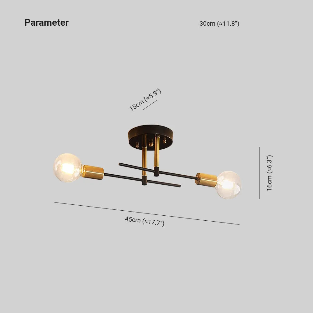 Freyza | Plafonnier affleurant en verre – Moderne pour chambre, couloir et cuisine