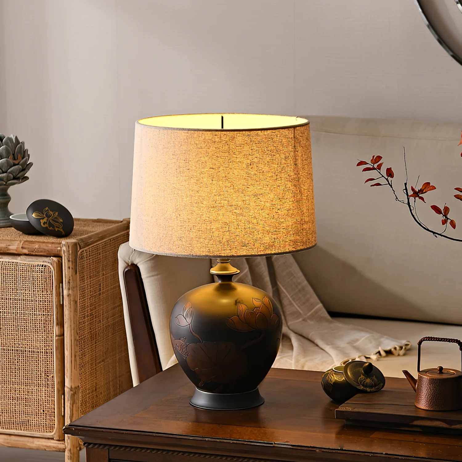 SerenityGlow | Elegant Minimalist Ceramic Table Lamp 6