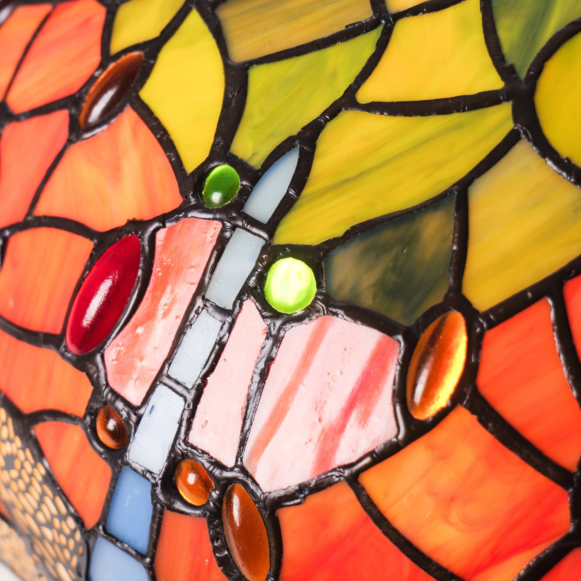Luminara | Elegant Handcrafted Stained Glass Dragonfly Table Lamp 8