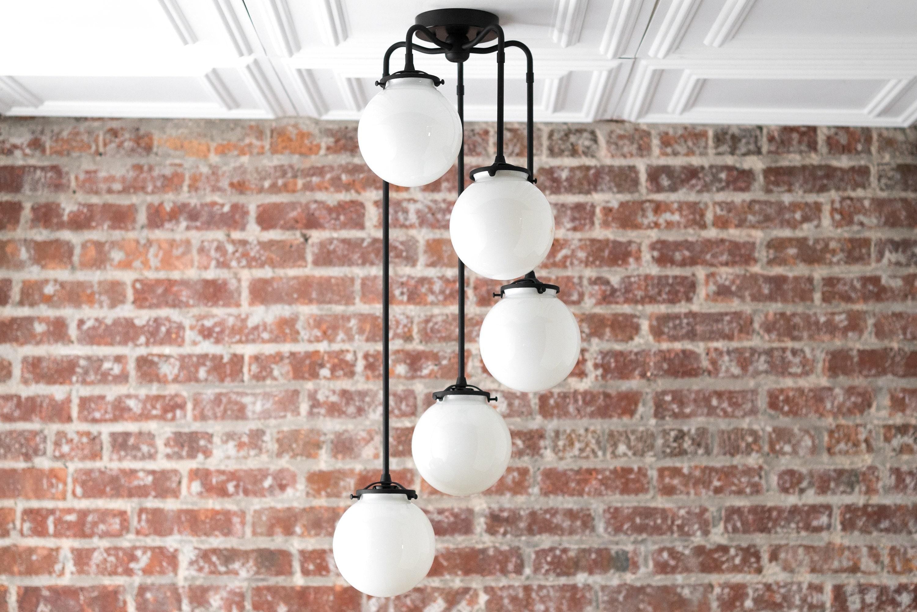 Freyza | Brass Glass Chandelier – Dining Room Living Room