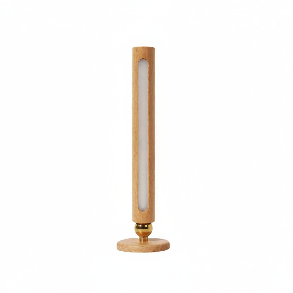 Freyza - LED Night Light Wall Sconce – 360° Rotating Wooden Magnetic USB Rechargeable (21cm / 8.3in)