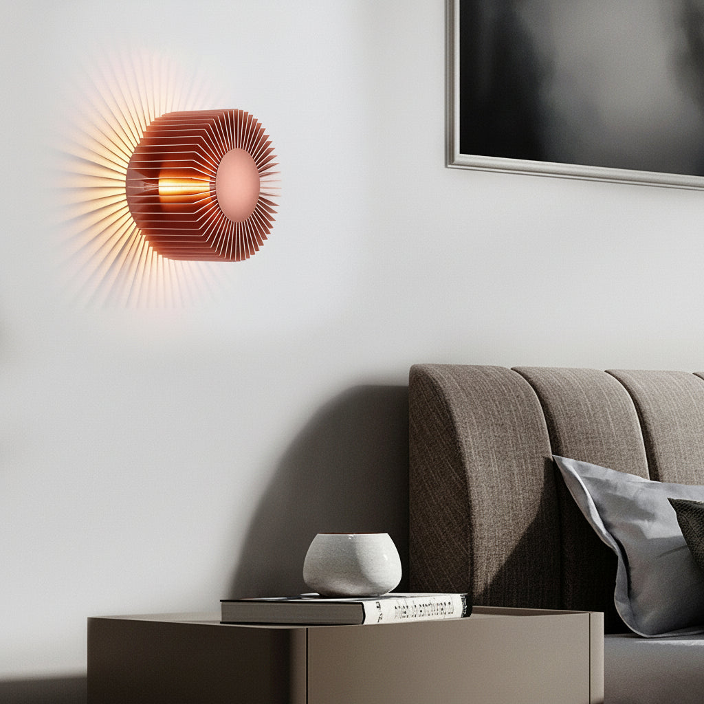 Freyza - LED Wall Sconce Light – Modern Sunflower Aluminum Floral (15x8cm / 5.9x3.1in)