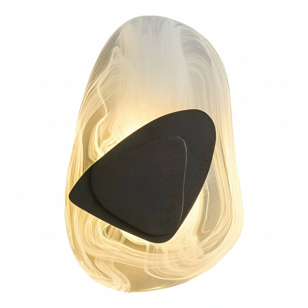 Freyza - Modern Glass Globe Wall Sconce – 3-Color Dimmable LED Wall Light (Gold/Black)