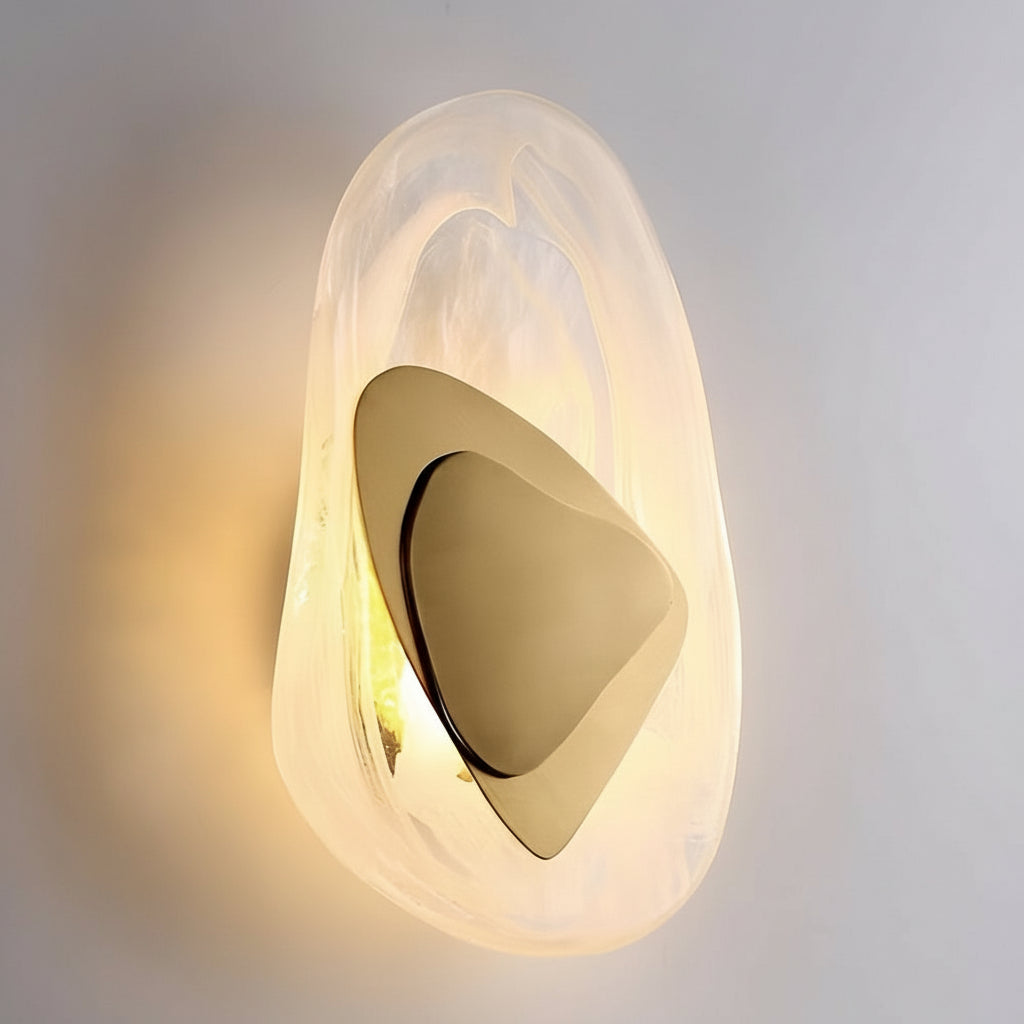 Freyza - Modern Glass Globe Wall Sconce – 3-Color Dimmable LED Wall Light (Gold/Black)